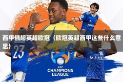 西甲俄超英超欧冠（欧冠英超西甲这些什么意思）